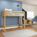 SLAM XL NP : Standard Loft Beds Twin XL High Loft Bed with Straight Ladder on End, Panel, Natural