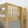SLAM XL NP : Standard Loft Beds Twin XL High Loft Bed with Straight Ladder on End, Panel, Natural