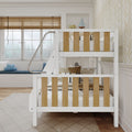 SLOPE XL MWS : Staggered Bunk Beds Modern Medium Twin XL over Full XL Bunk Bed