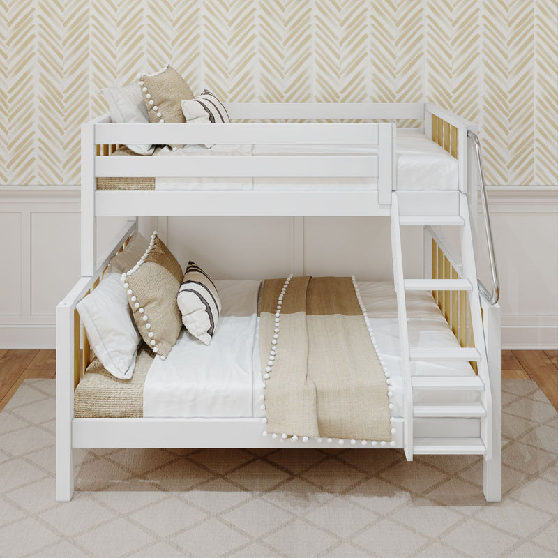 SLOPE XL MWS : Staggered Bunk Beds Modern Medium Twin XL over Full XL Bunk Bed