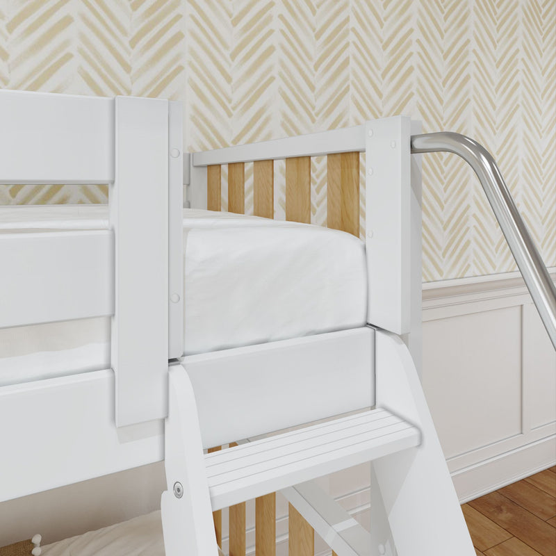 SLOPE XL MWS : Staggered Bunk Beds Modern Medium Twin XL over Full XL Bunk Bed