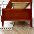 SLOPE TR CP : Bunk Bed Twin over Full Medium Bunk Bed with Angled Ladder and Trundle Bed, Panel, Chestnut