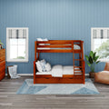 SLOPE UD CP : Bunk Bed Medium Twin over Full Bunk Bed with Underbed Storage Drawer, Panel, Chestnut