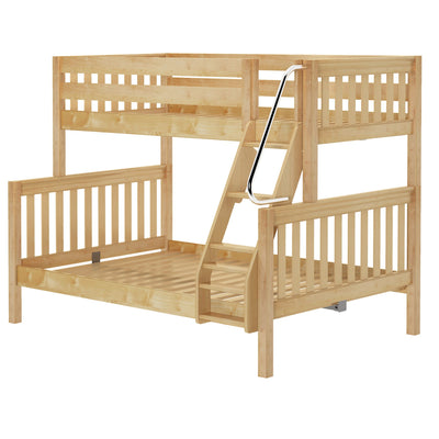 SLOPE XL NS : Bunk Bed Medium Twin XL over Full XL Bunk Bed, Slat, Natural