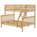 SLOPE XL NS : Bunk Bed Medium Twin XL over Full XL Bunk Bed, Slat, Natural