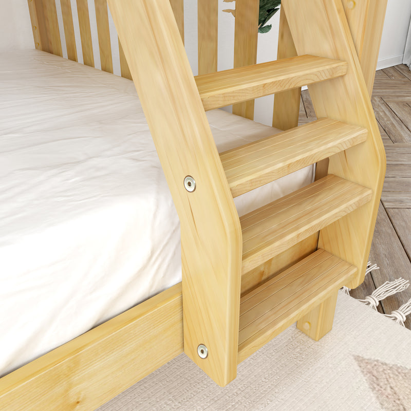 SLOPE XL NS : Bunk Bed Medium Twin XL over Full XL Bunk Bed, Slat, Natural