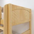 SNIGGLE TR NP : Bunk Bed Twin Low Bunk Bed with Stairs and Slide and Trundle Bed, Panel, Natural