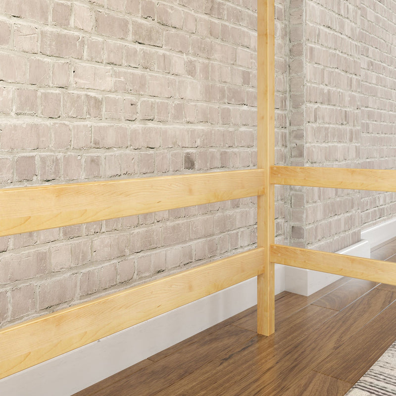 Uber JibJab NS : Loft Bed Twin Uber High Loft Bed with Straight Ladder on Front, Natural Birch Slats