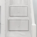 WOPPER XL WP : Classic Bunk Beds Twin XL High Bunk Bed with Stairs, Panel, White