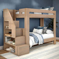 WS38501373-301 : Bunk Bed Pacific Twin XL/Twin XL Bunk w/ Staircase, Embossed Natural