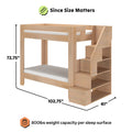 WS38501373-301 : Bunk Bed Pacific Twin XL/Twin XL Bunk w/ Staircase, Embossed Natural