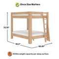 WS38501572-301 : Bunk Bed Pacific Queen/Queen Bunk w/ Ladder on End, Embossed Natural