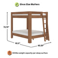 WS38501572-307 : Bunk Bed Pacific Queen/Queen Bunk w/ Ladder on End, Embossed Pecan