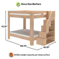 WS38501573-301 : Bunk Bed Pacific Queen/Queen Bunk w/ Staircase, Embossed Natural