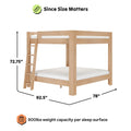 WS38501672-301 : Bunk Bed Pacific King/King Bunk w/ Ladder on End, Embossed Natural