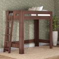WS38502643-303 : Loft Bed Pacific Twin XL Loft Bed, Ladder on End, Embossed Brown