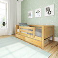 YEAH UU NP : Toddler Bed Twin Toddler Bed with Underbed Dresser, Panel, Natural