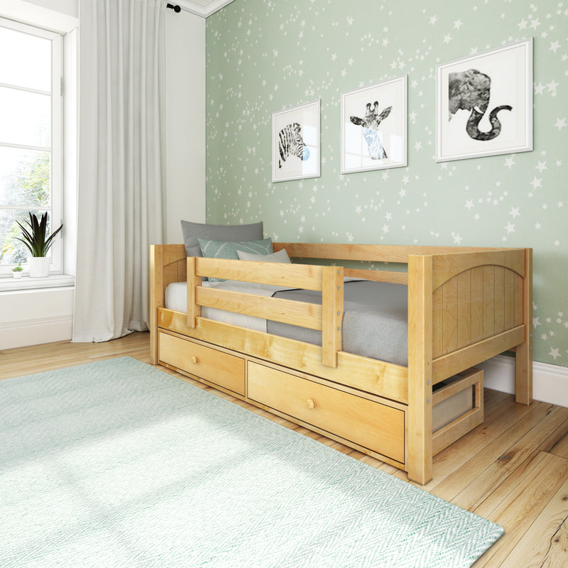YEAH UU NP : Toddler Bed Twin Toddler Bed with Underbed Dresser, Panel, Natural