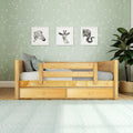 YEAH UU NP : Toddler Bed Twin Toddler Bed with Underbed Dresser, Panel, Natural
