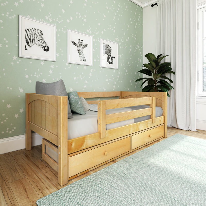 YEAH UU NP : Toddler Bed Twin Toddler Bed with Underbed Dresser, Panel, Natural