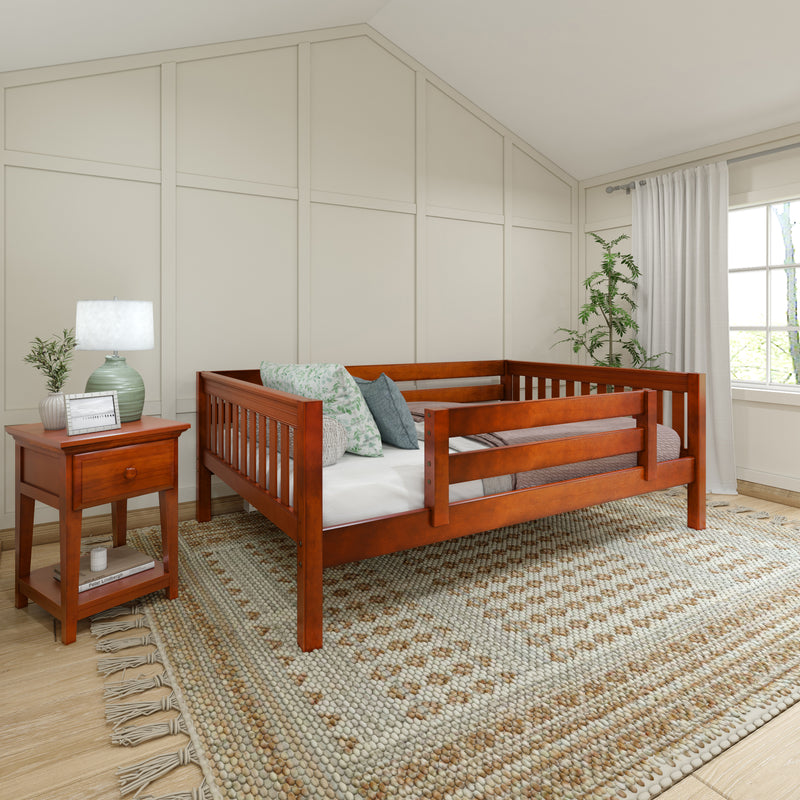 YEP XL CS : Toddler Bed Full XL Toddler Bed, Slat, Chestnut