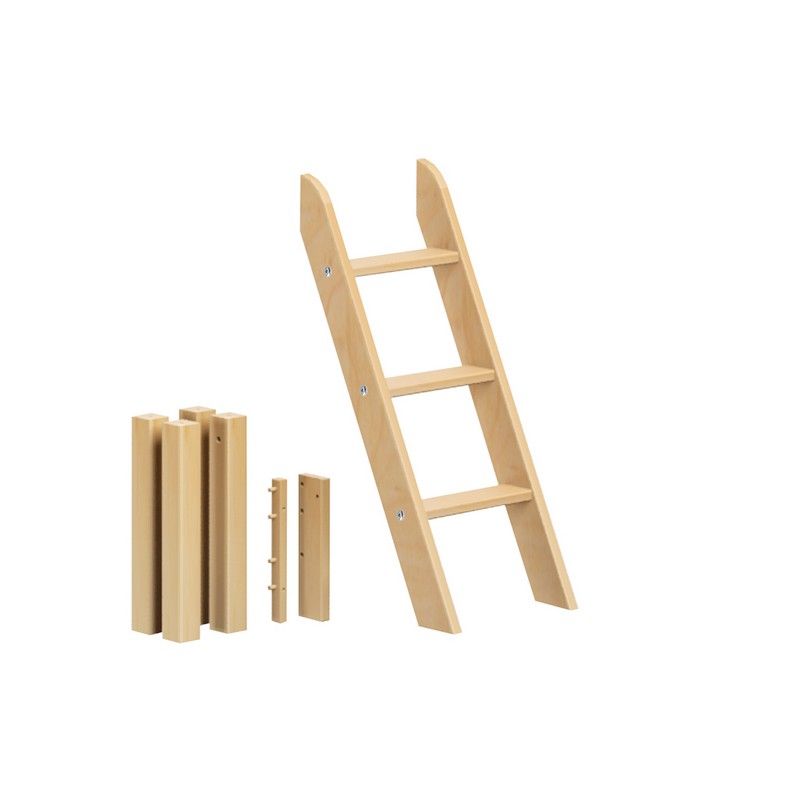 1413-001 : Component Low Loft Legs with Angle Ladder, Natural