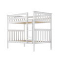 177201-002 : Bunk Beds Twin over Twin Slat Bunk w/ Straight Ladder incl. Slat Rolls, White