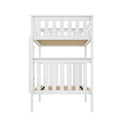 177201-002 : Bunk Beds Twin over Twin Slat Bunk w/ Straight Ladder incl. Slat Rolls, White