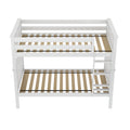 177201-002 : Bunk Beds Twin over Twin Slat Bunk w/ Straight Ladder incl. Slat Rolls, White