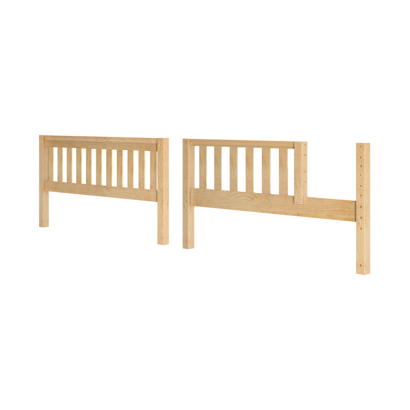 651-001 : Component BX Slat Bed End & Bed w/ Opening (Full), Natural